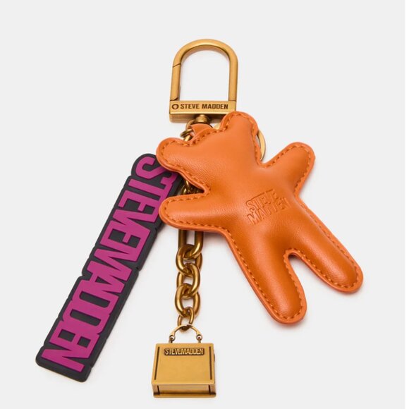 NIB STEVE MADDEN BEVELYN BAG SCARF CHARM BOX GIFT SET BROWN $154 - Picture 4 of 6